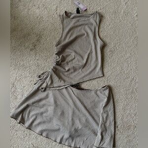 BNWT Gingham Skort & Top Matching Set